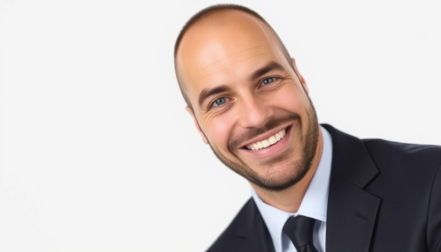 Confident professional man showing success in salty side hustle revenue growth.