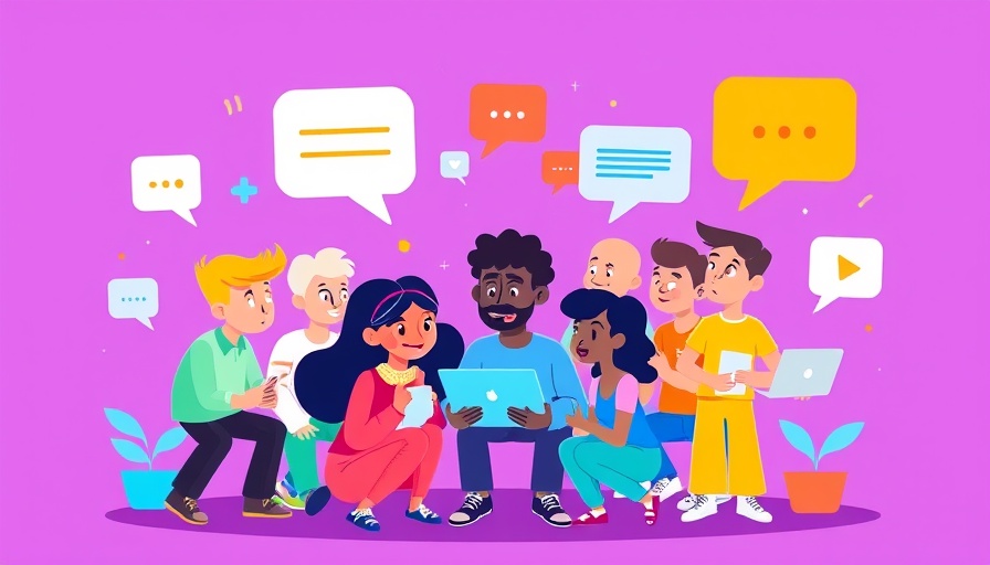 Colorful illustration showcasing teamwork and communication.