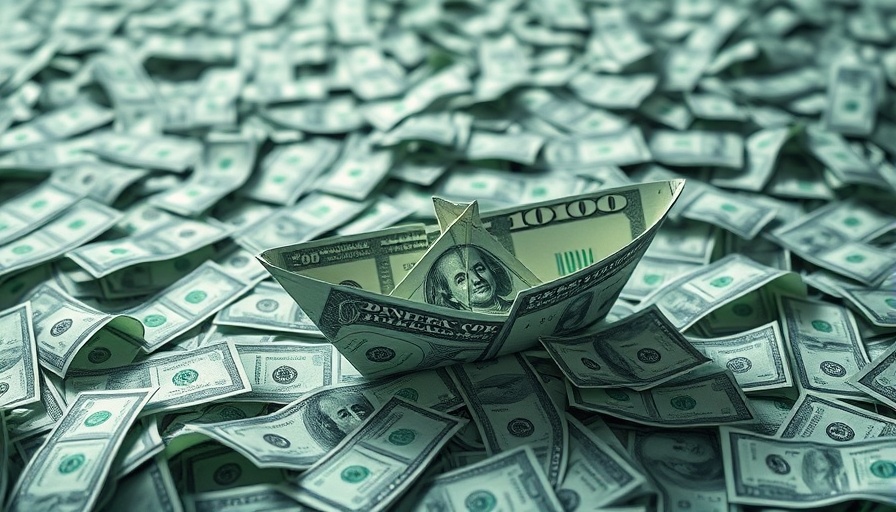 Origami dollar boat on a money sea symbolizes healthy SMB capital solutions.