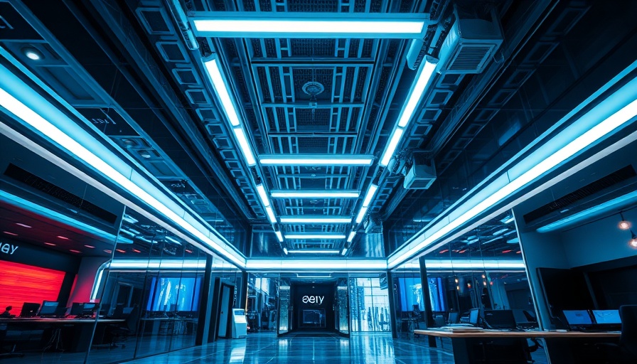 Futuristic office with advanced LED installations, best-led company 2025.