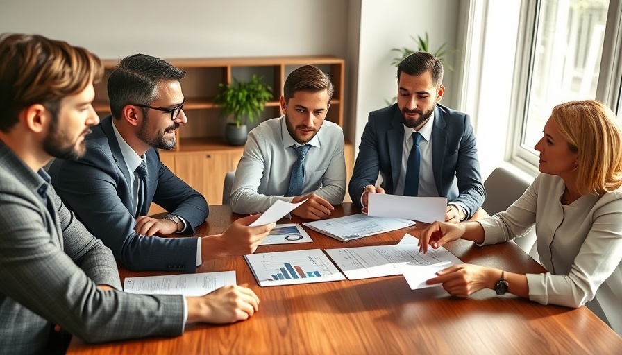 Business meeting with documents, financial planning tips for business owners.
