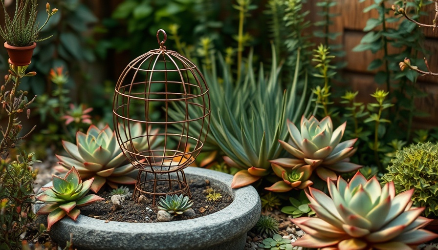 Serene sustainable home garden design with succulents.