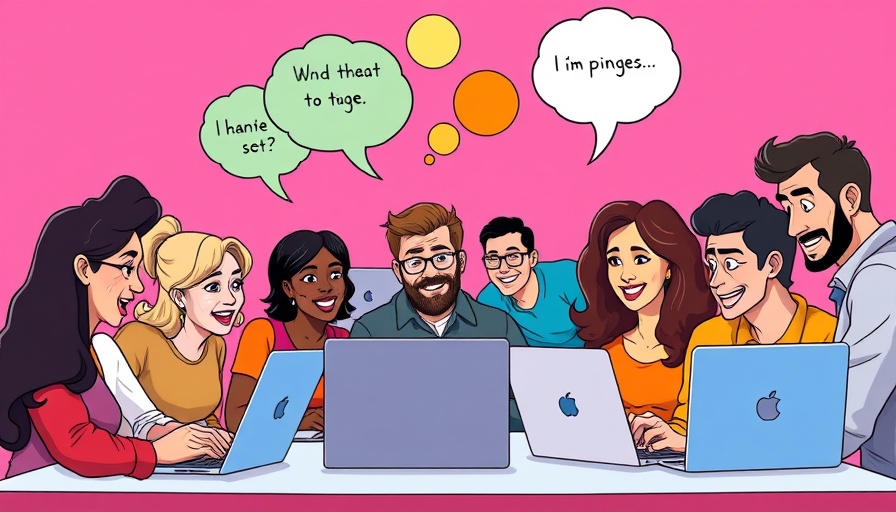 Illustration of a creative group discussion in cartoon style representing effective level 10 meetings.