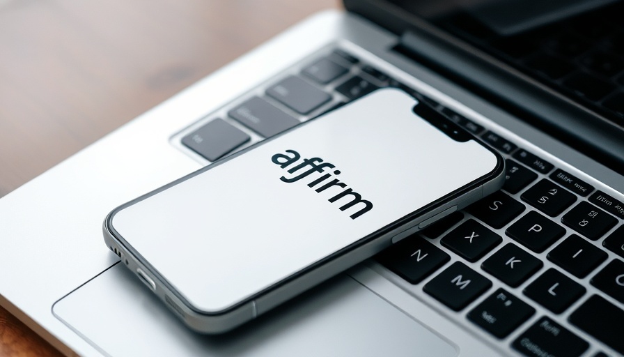 Buy now pay later concept: Affirm on smartphone on laptop.