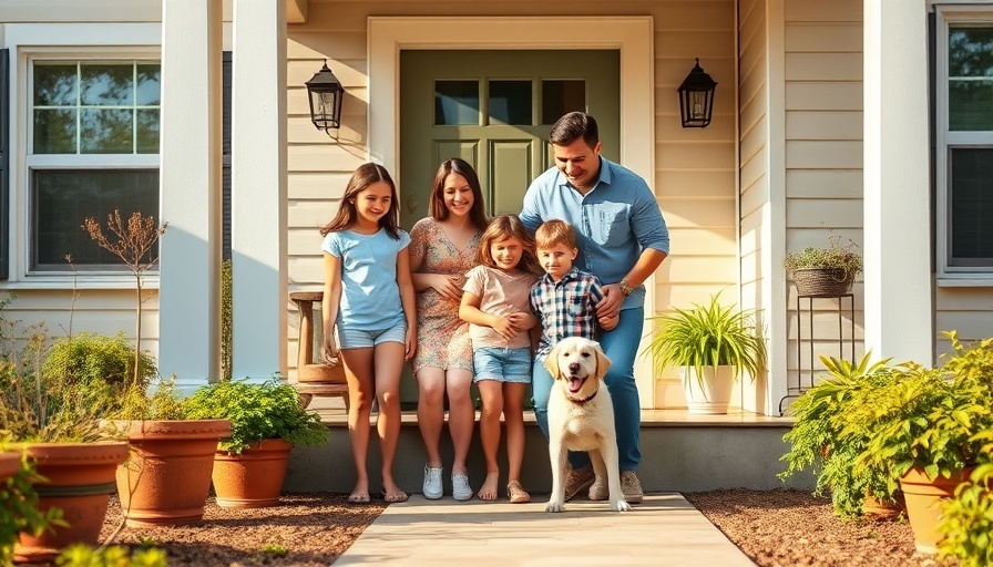 Family on porch with dog, showcasing Charlotte home winter maintenance