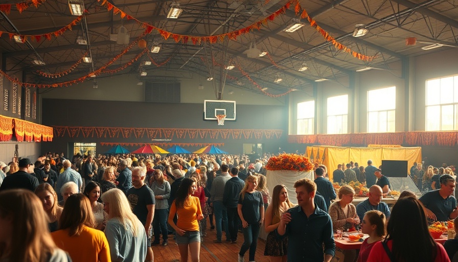 Hargraves Fall Carnival announcement with festive indoor decor.