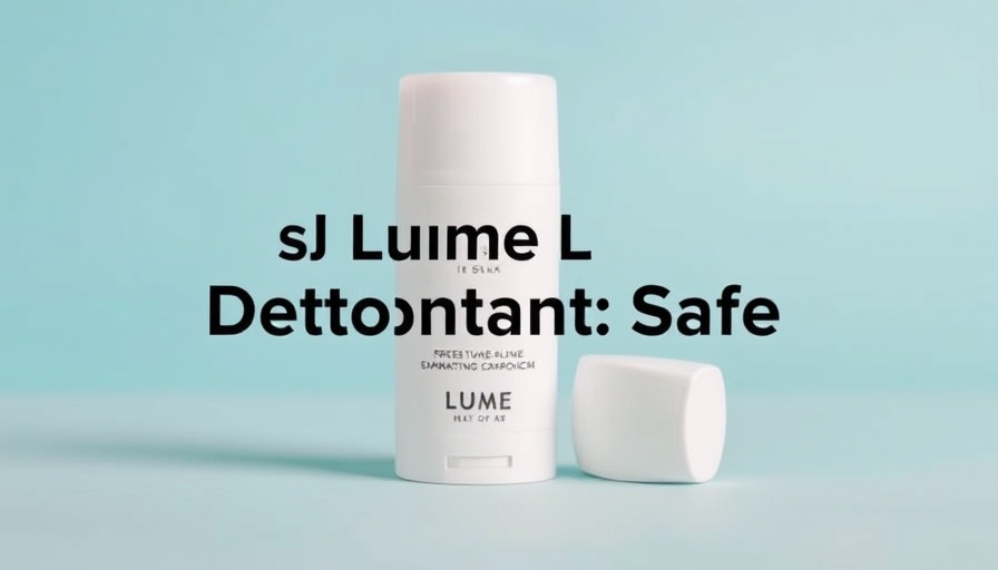 Lume deodorant with safety question on cyan background.