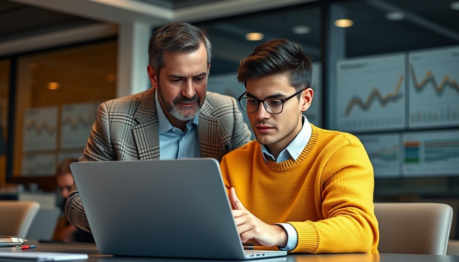 Young man in yellow sweater learning from mentor, showcasing the importance of preboarding in employee retention.