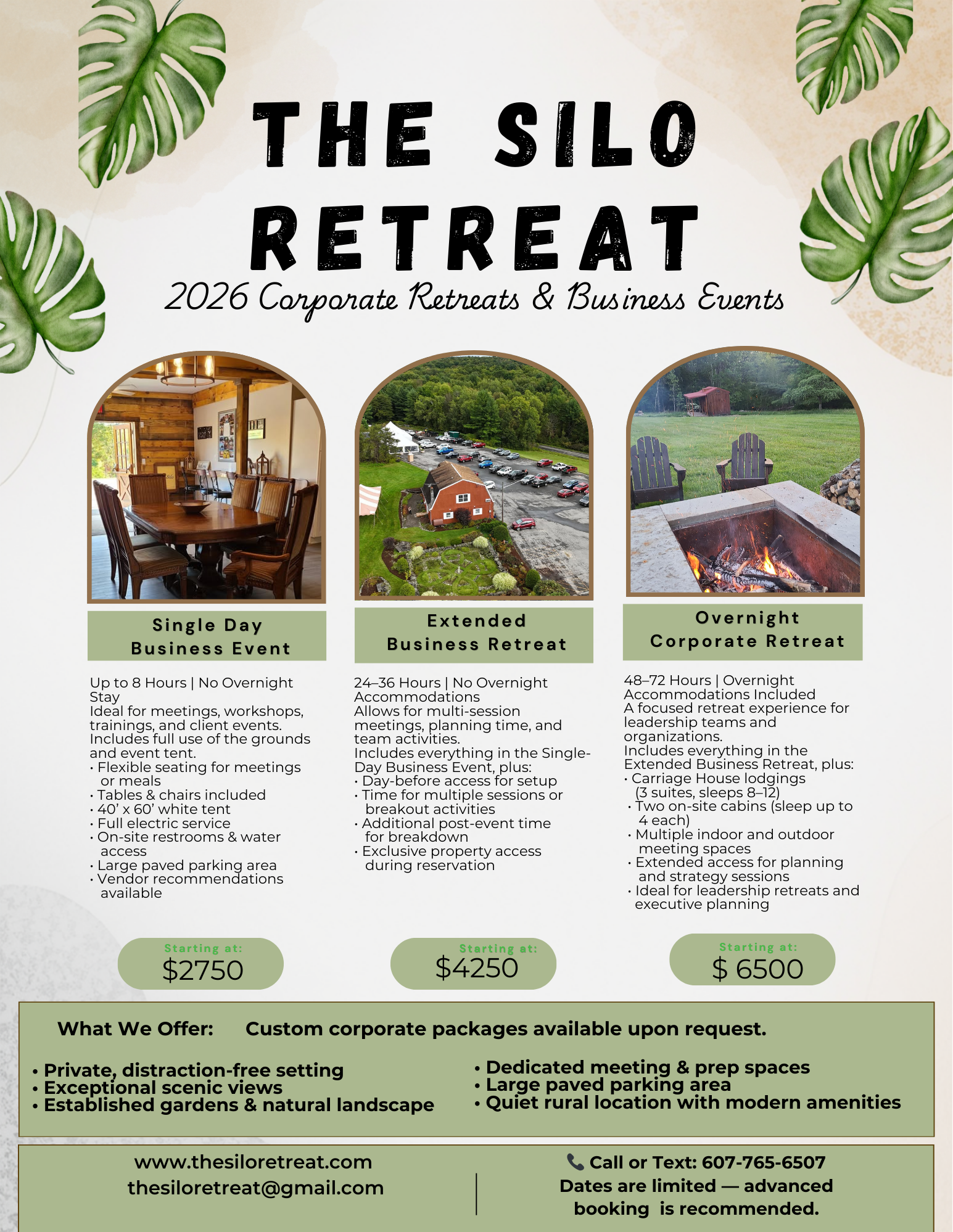 Corporate Events and Business Retreats