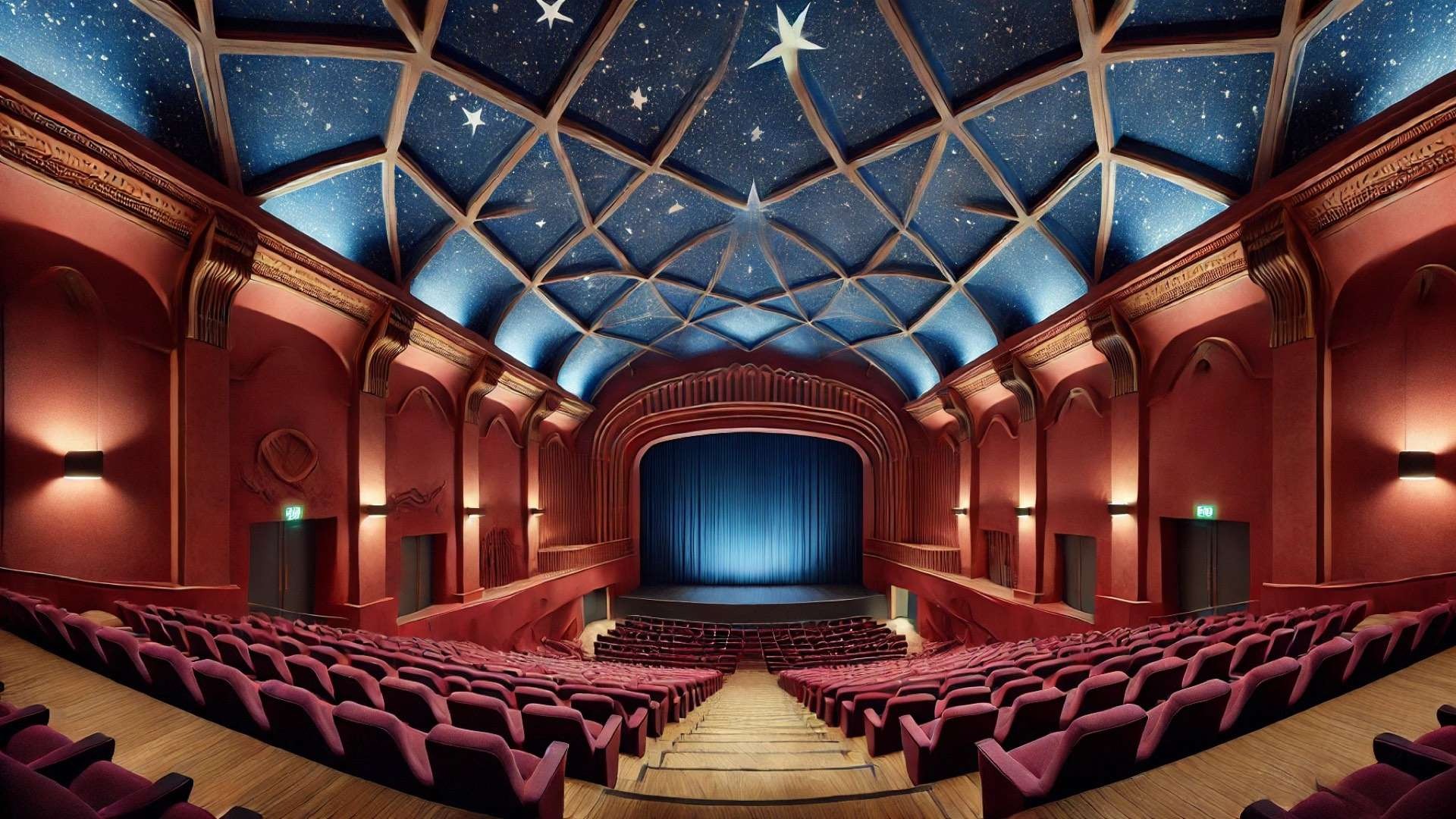 capturing the transformed Reina Sofía auditorium—now a cinematic space that honors both classic theater ambiance and modern design innovation