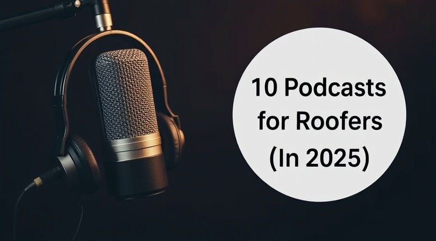 SEO roofing podcasts featured with microphone and headphones.