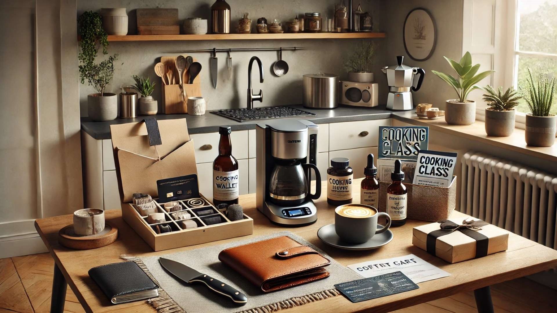 serene, minimalist living space with thoughtfully curated gifts for the minimalist man