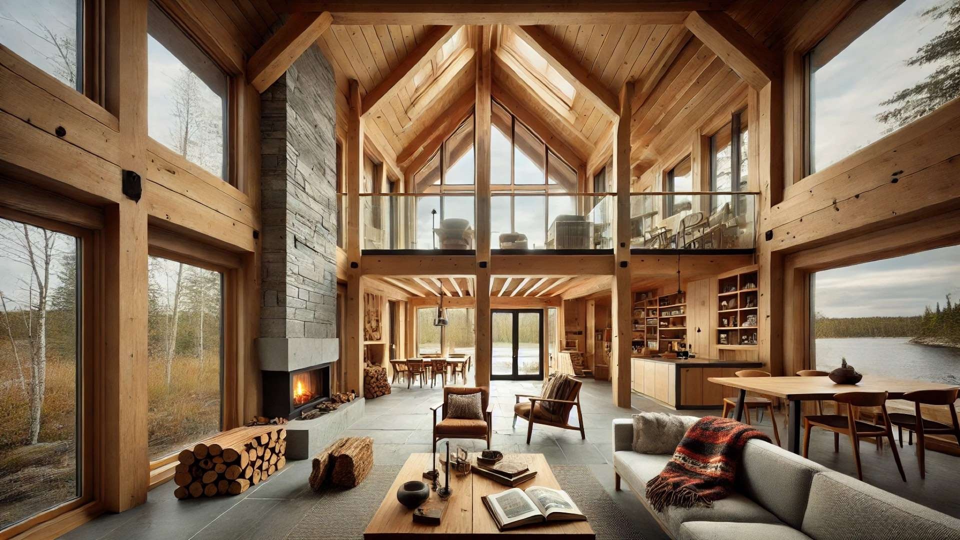 Armstrong Cottage, showcasing modern-rustic design, natural light, and craftsmanship in a serene Canadian setting