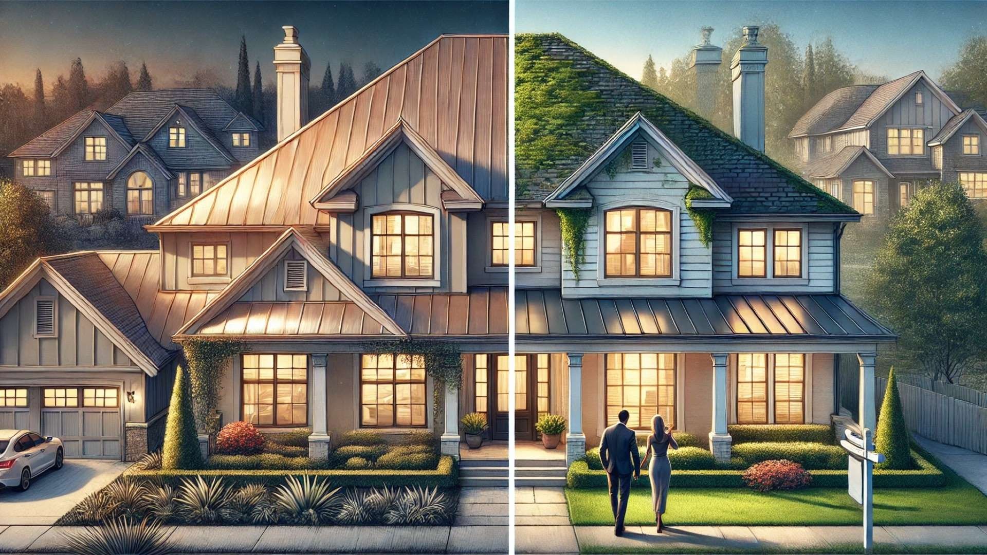 highlighting the powerful role of roof condition in real estate value and curb appeal