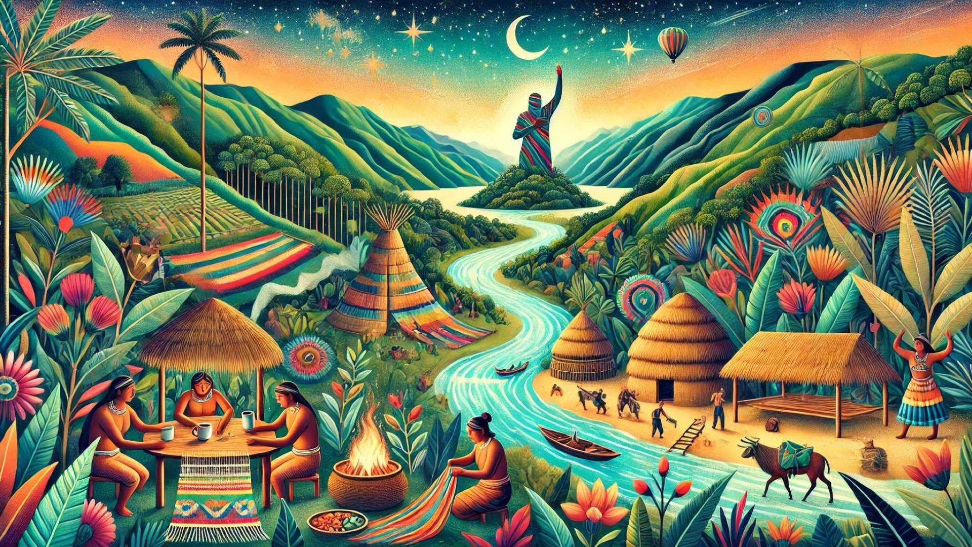 illustration reflecting the cultural, ecological, and ancestral richness of the Macizo Colombiano
