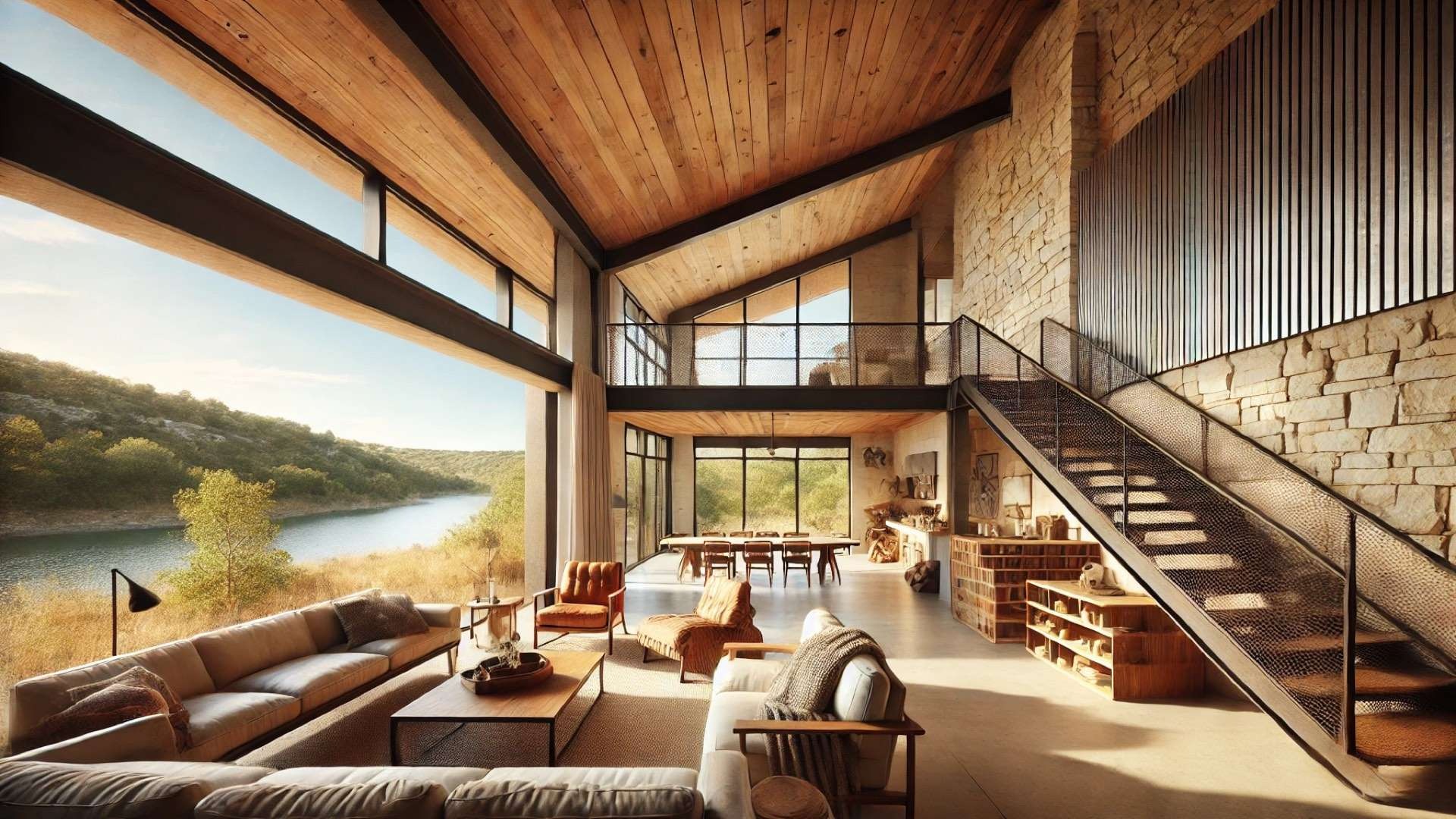 remote family home in Mason, Texas, inspired by memories of childhood camping