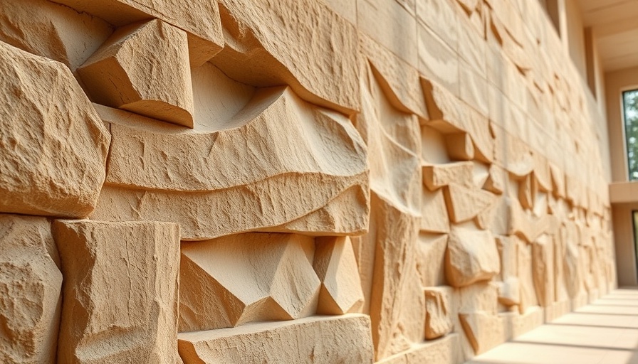 Intricate sandstone wall sculpture in Sydney architecture