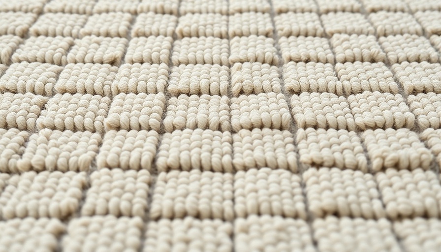 Eco-friendly rugs with a neutral checkered pattern design.