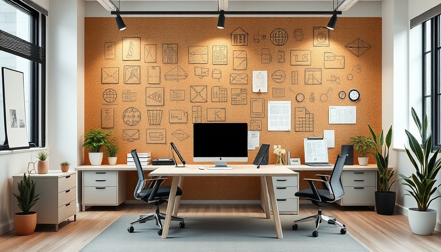 KUBRICK Office Design featuring minimalist workspace and creative decor.