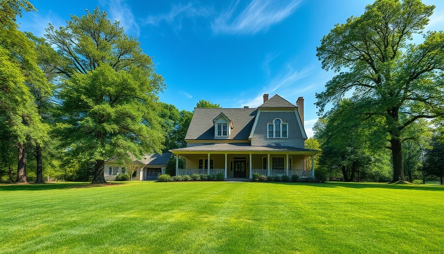 Historic home in lush setting, National Historic Landmarks site