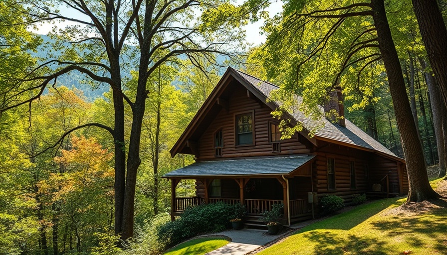 Charming Blue Ridge house surrounded by lush greenery.