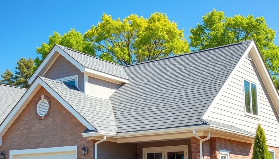 Suburban house with algae-resistant shingles and clean gray roof.