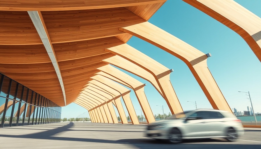 Seolhaeone Clubhouse with modern wooden architecture under clear sky.