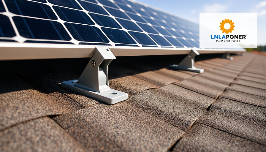 Solar panel mounting brackets on shingle roof for solar technology.