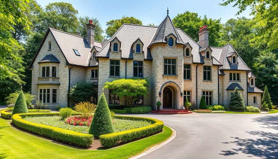 Charming French Norman mansion with turret and garden.