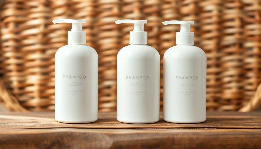 Minimalist personal care bottles for ethical e-shopping.