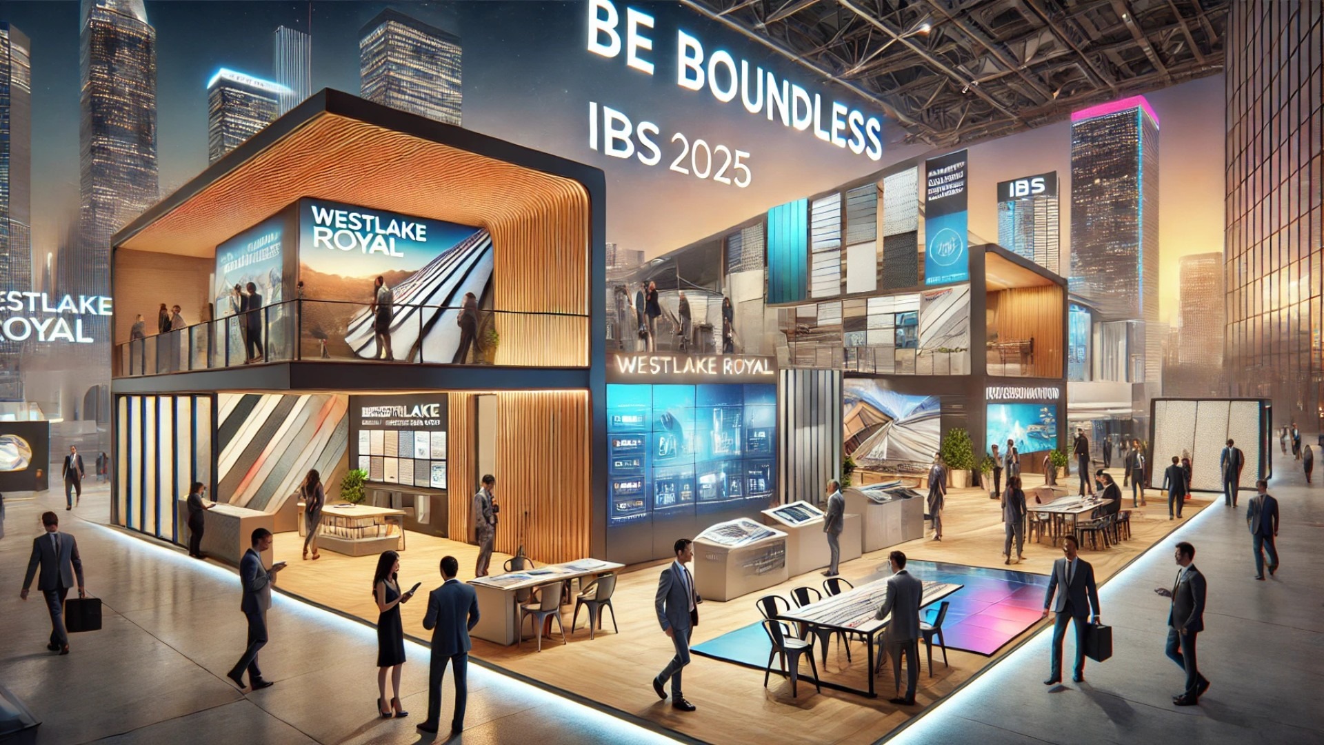 New Products at IBS 2025: Home design trends collage and architectural elements.