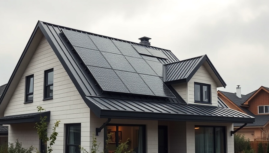 Modern home showcasing the enduring value of a metal roof with solar panels.