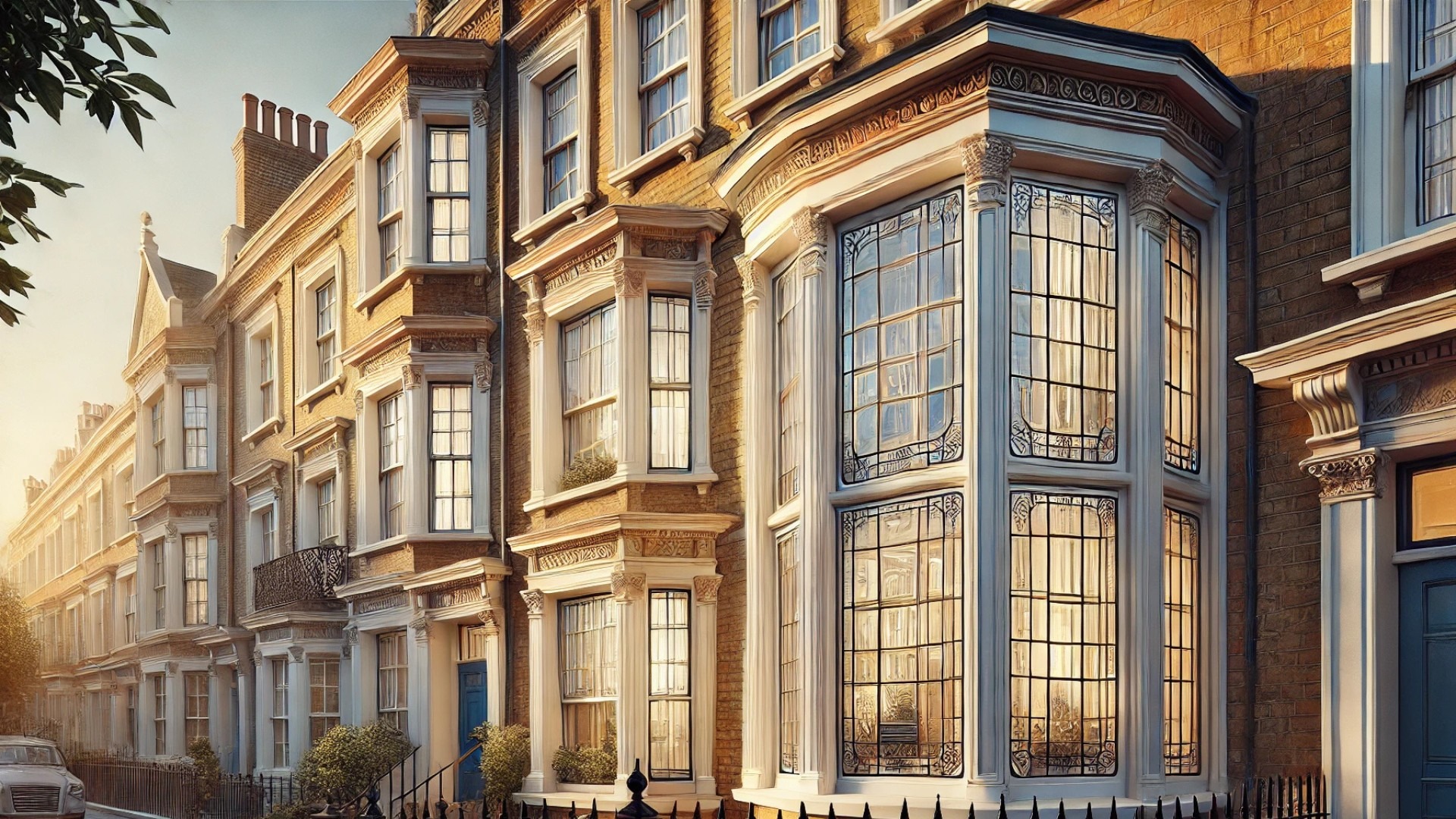 historic London townhouse featuring traditional sash windows