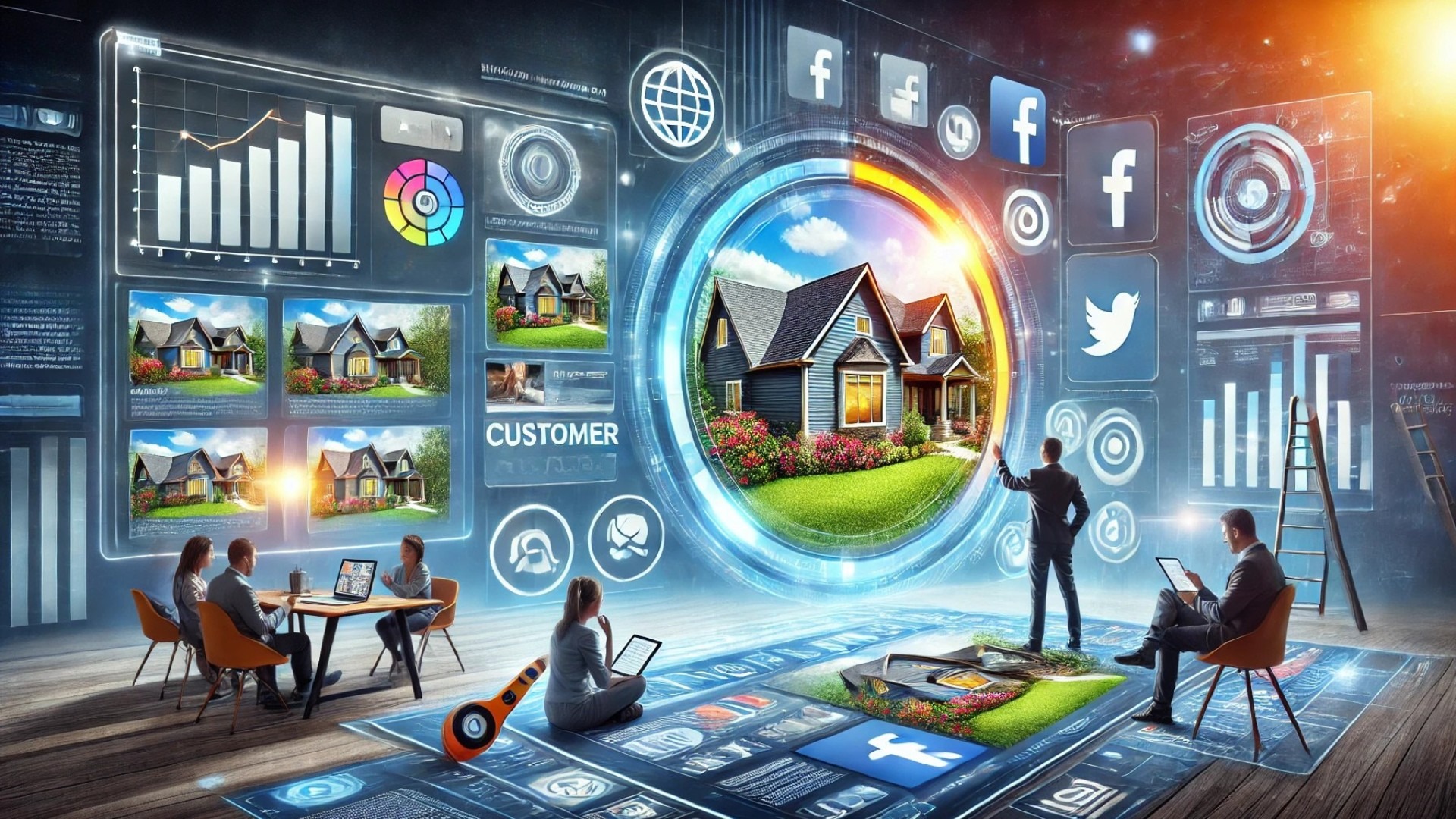 modern digital marketing for a roofing company