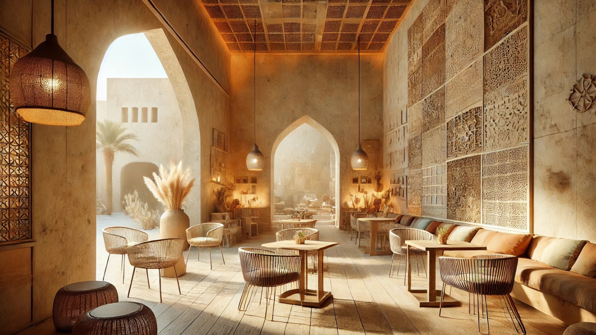 Alica Bakery—where warm textures, sunlight, and artisan energy harmonize in a peaceful, earth-toned atmosphere