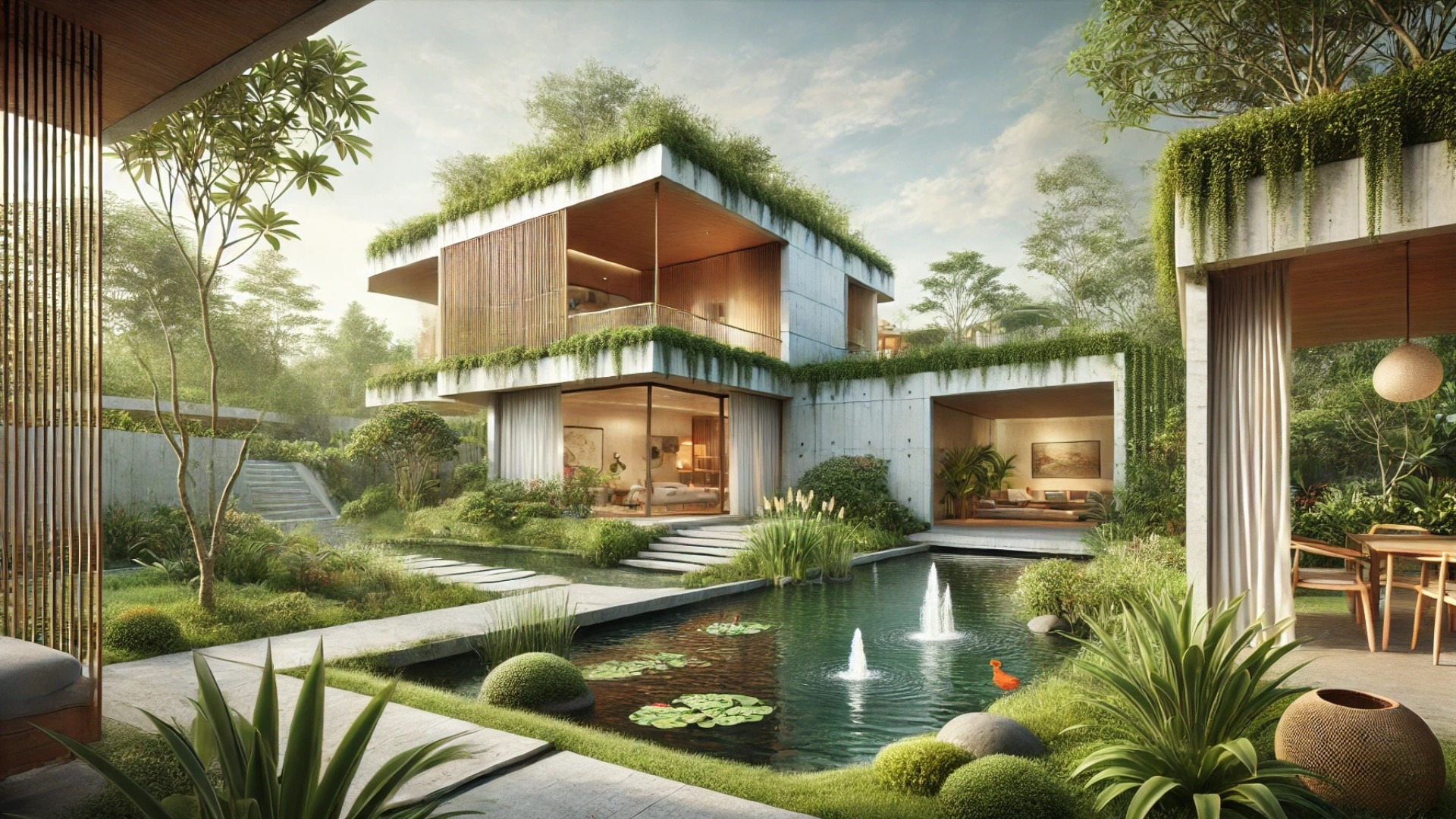 serene vision of the Sand and Soil Villa — a lush, contemporary retreat in Jogjakarta brought to life through thoughtful design and tropical harmony