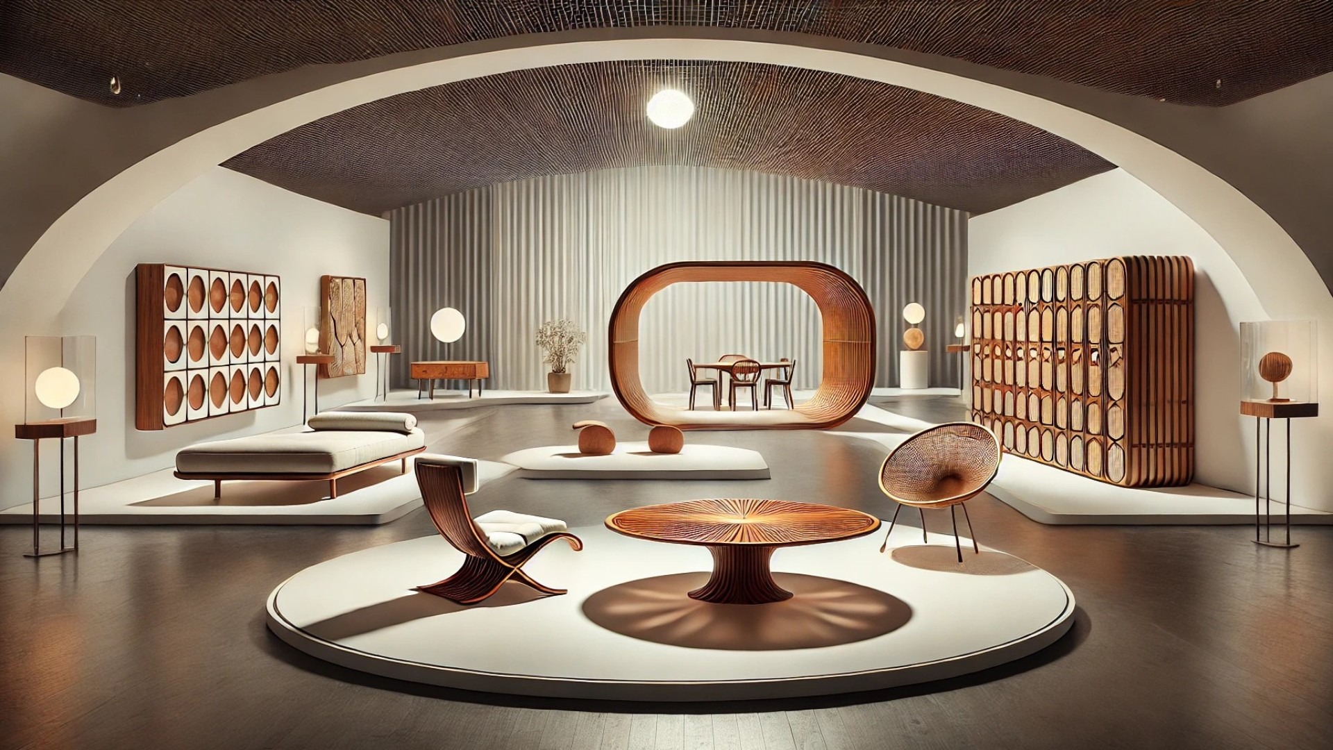Saint Laurent–Charlotte Perriand exhibition — a refined showcase of modernist design elegance, imagined in the spirit of Milan Design Week 2025