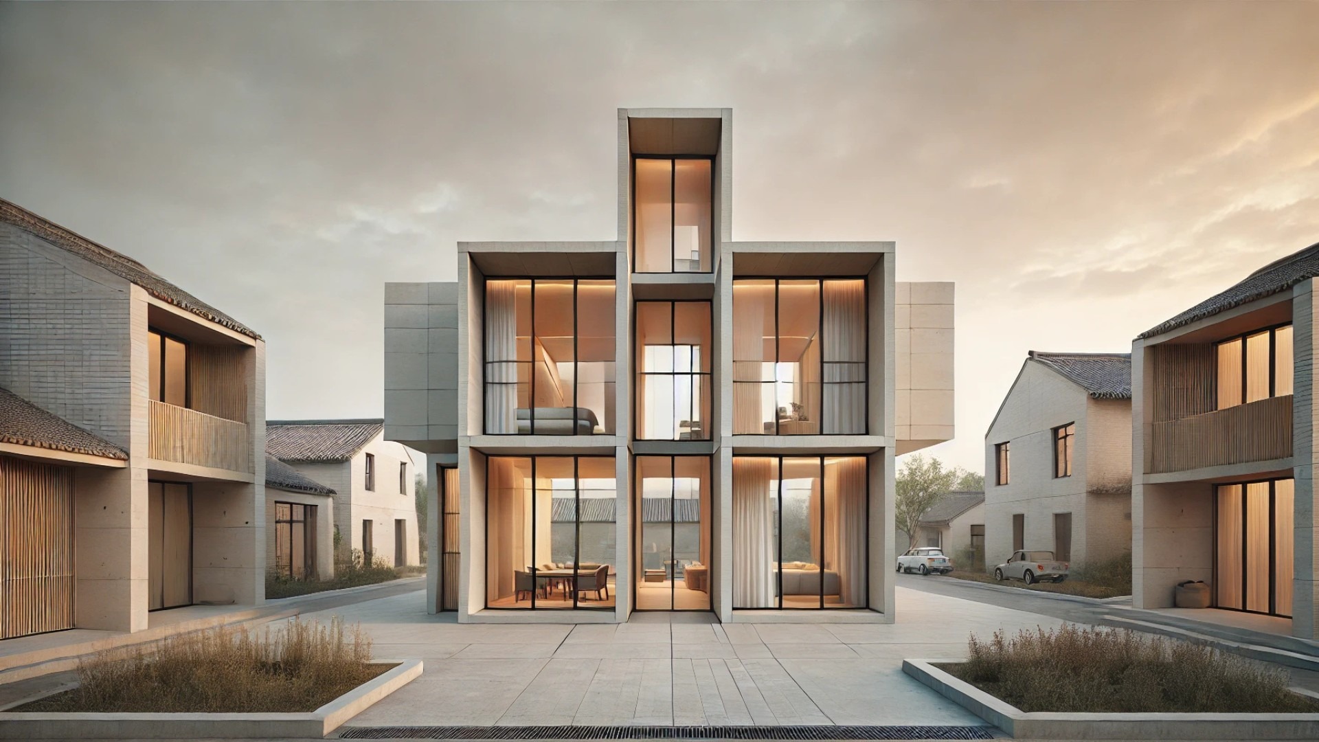 capturing the serene and innovative spirit of the House of Cross in Tongzhou, Beijing
