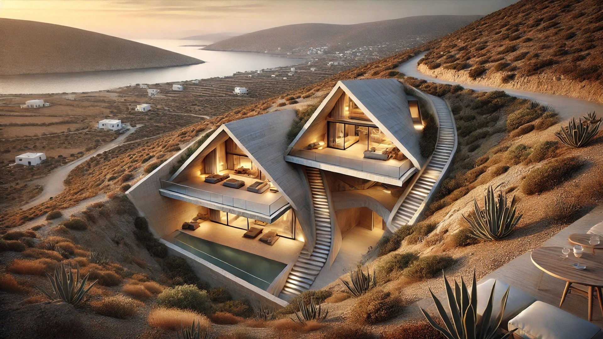 Terra Fracta residence, beautifully integrated into the Antiparos hillside