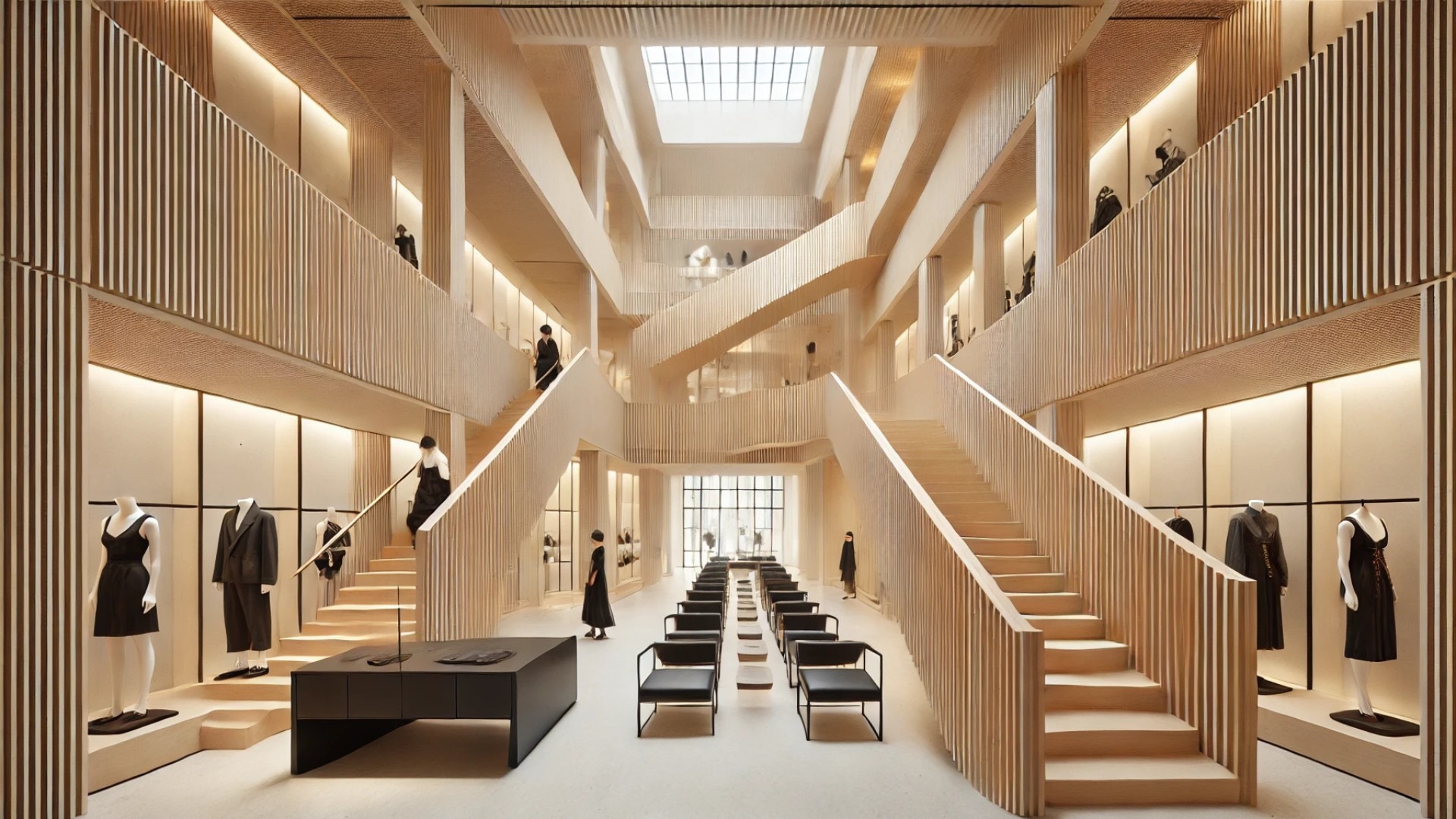Facade Pattern H Tower showroom — brought to life through minimalist elegance and vertical harmony