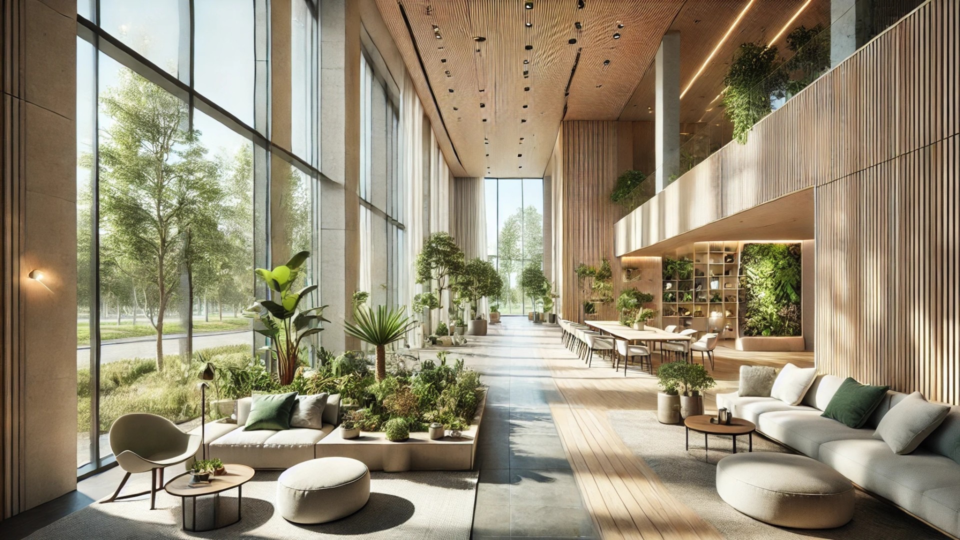 Biophilic design enhancing property value and human-nature connection.