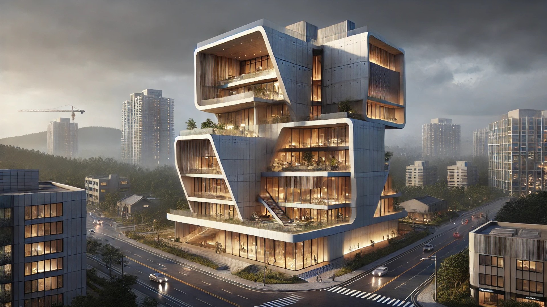 Nabi House architecture showcasing modern concrete design.