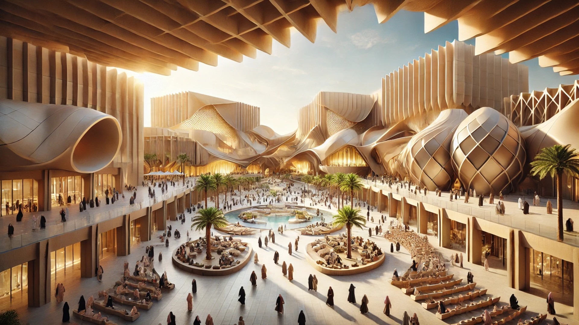 outdoor plaza between venues at the Royal Arts Complex
