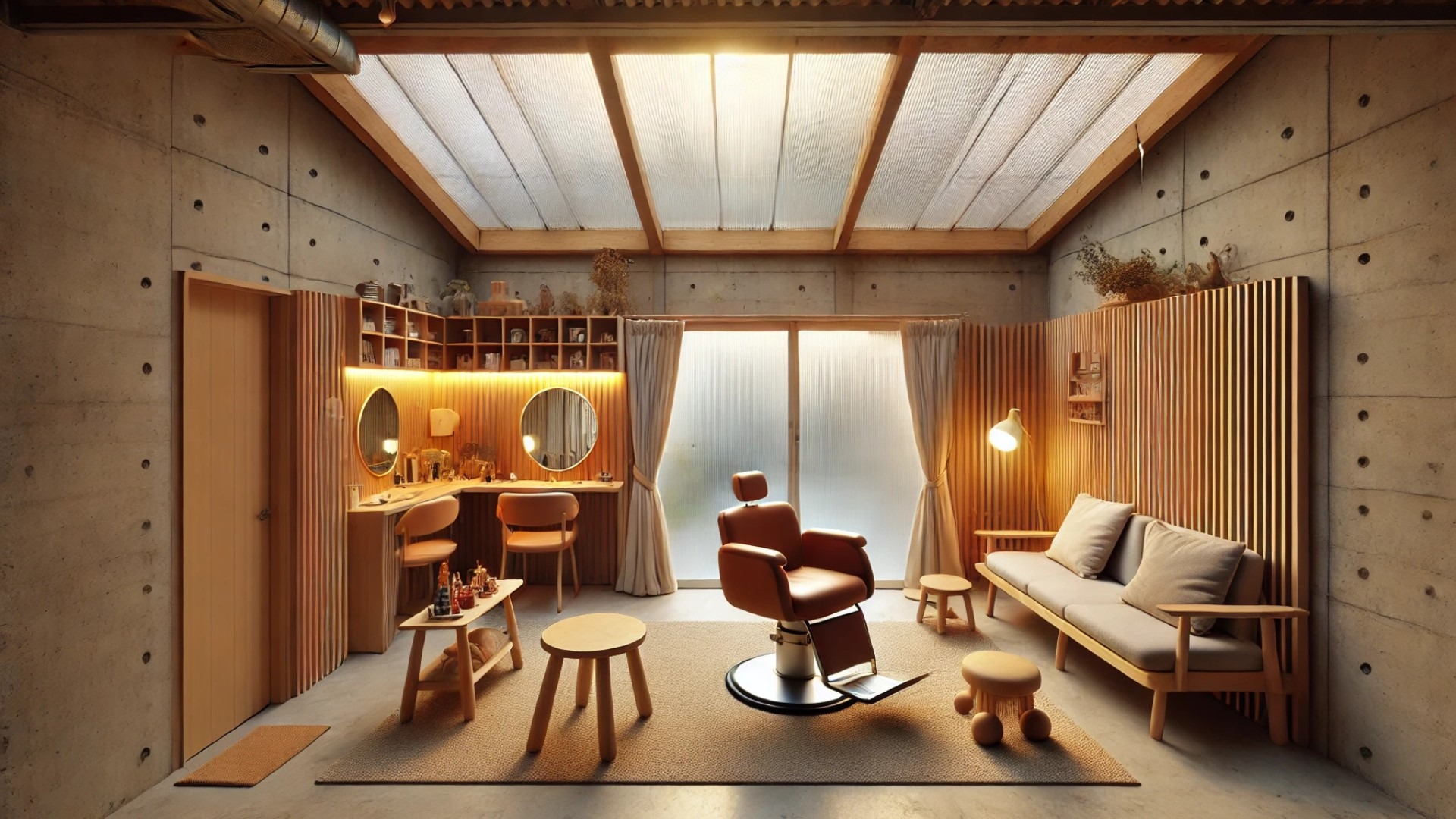 Nuru Hair Salon in Japan with minimalist design