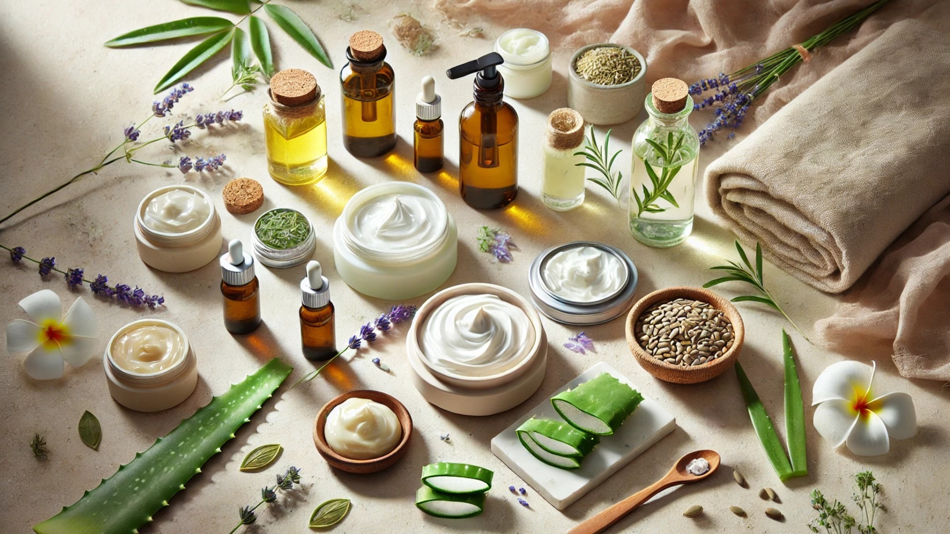 capturing the essence of natural organic face moisturizers, emphasizing purity, sustainability, and wellness