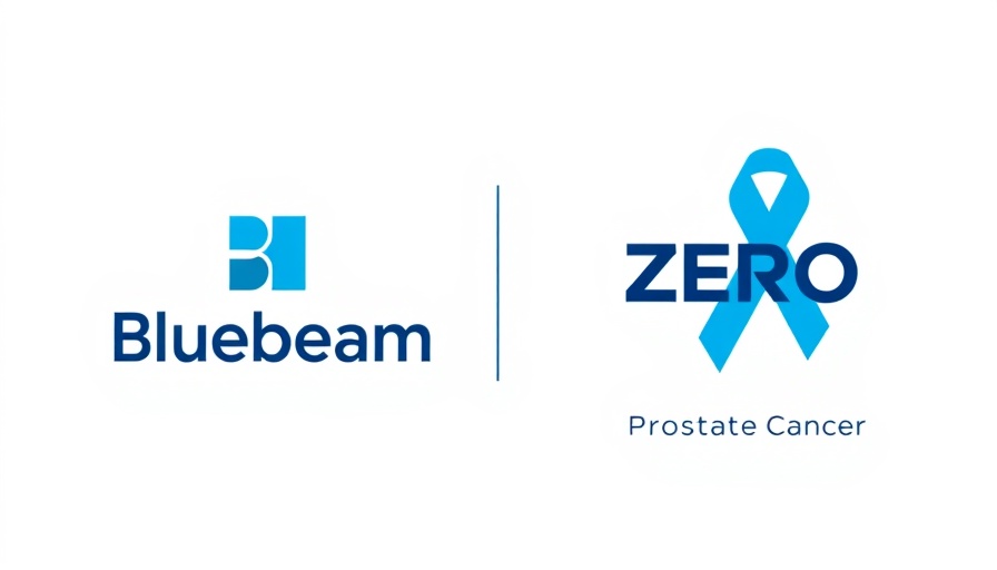 Bluebeam and ZERO Prostate Cancer logos highlighting partnerships for prostate cancer screening awareness.