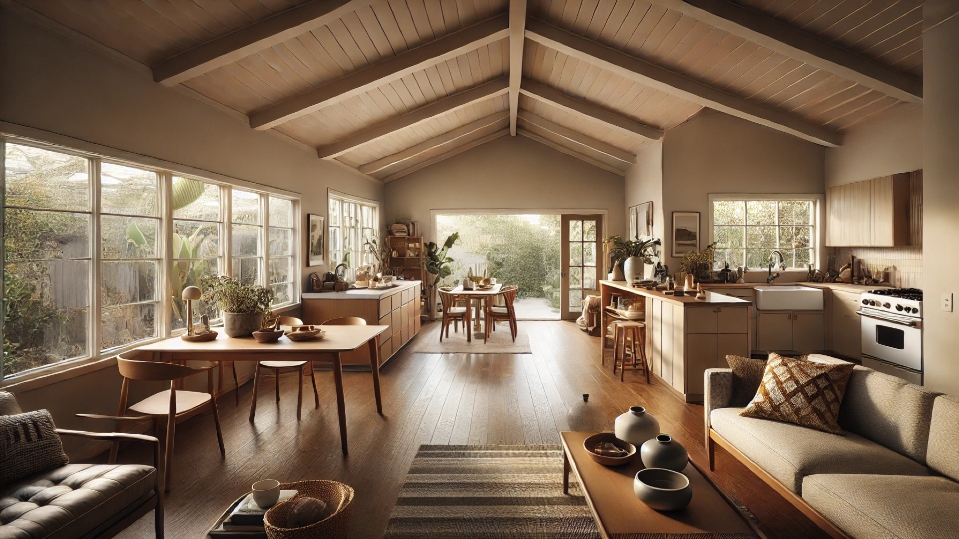 renovated Silverlake Terrace Bungalow with a blend of mid-century charm and contemporary design