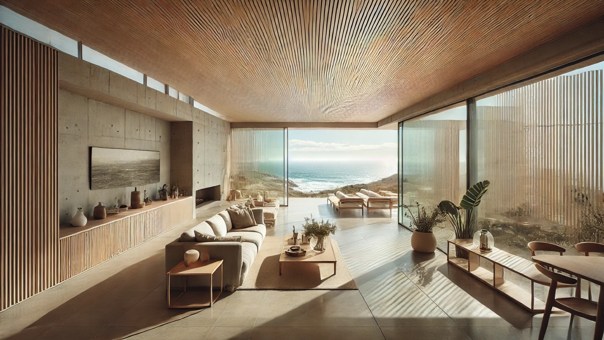 House JM, reflecting its minimalist coastal elegance and harmony with nature