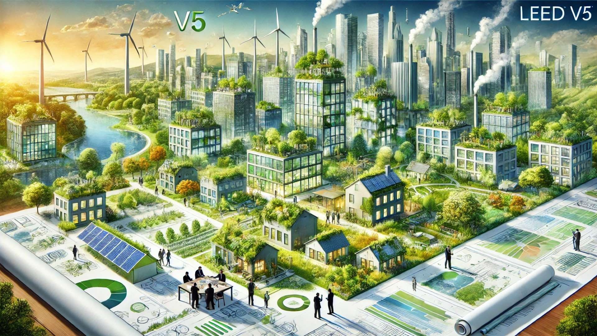 launch of LEED v5, highlighting sustainability, decarbonization, and ecological conservation in the built environment