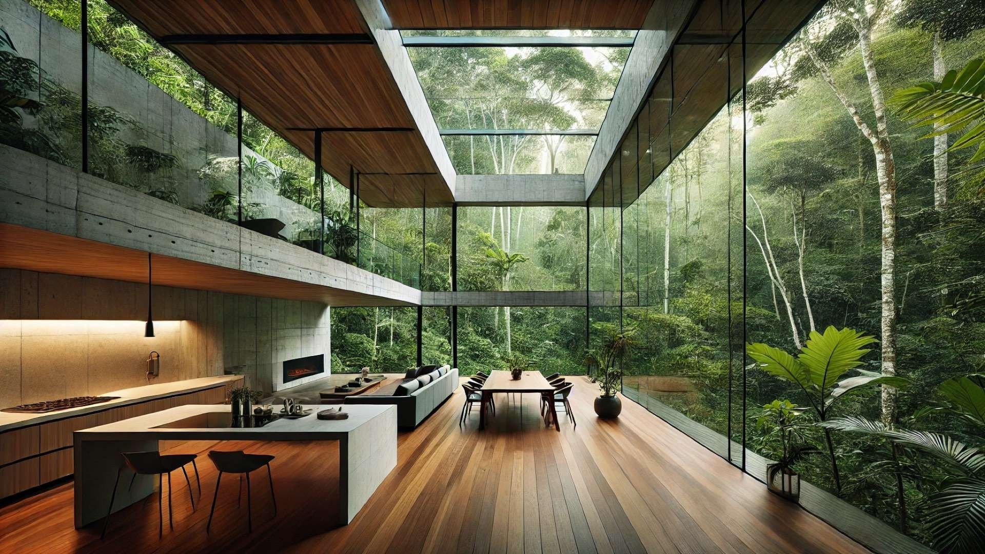 Lírio House, highlighting its modern, nature-integrated design and serene atmosphere
